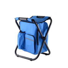 Wholesale metal folding fishing chair portable picnic chair with cooler bag